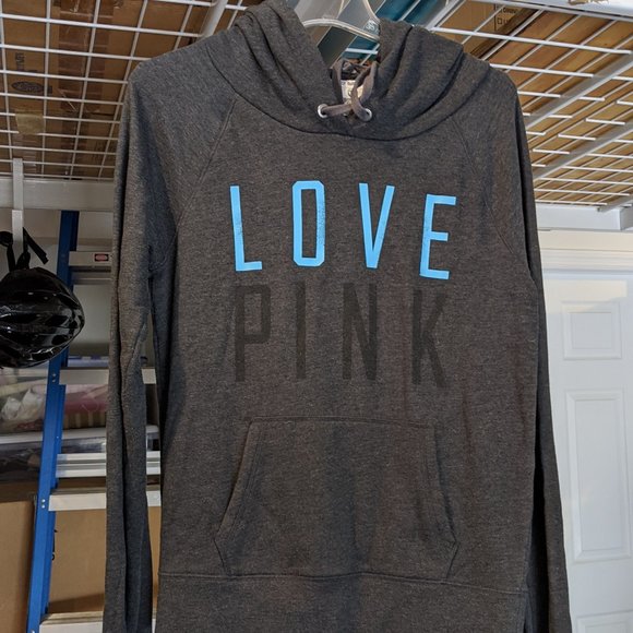 Victoria's Secret PINK Light Weight Sweatshirt Hoodie Jacket in Gray - Size M - Picture 2 of 11
